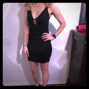 Black mini dress